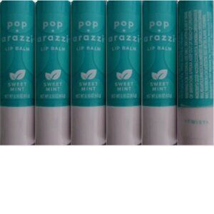 Pop-arazzi Sweet Mint Lip Balm 0.15oz EACH 6 PACK
